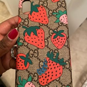 gucci strawberry iphone case